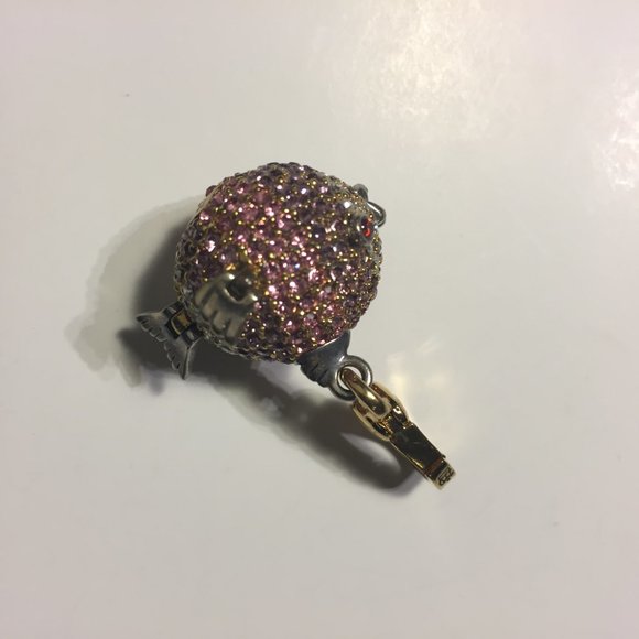 SOLD! JUICY COUTURE Pink/Goldtone Blowfish Charm - Picture 5 of 8
